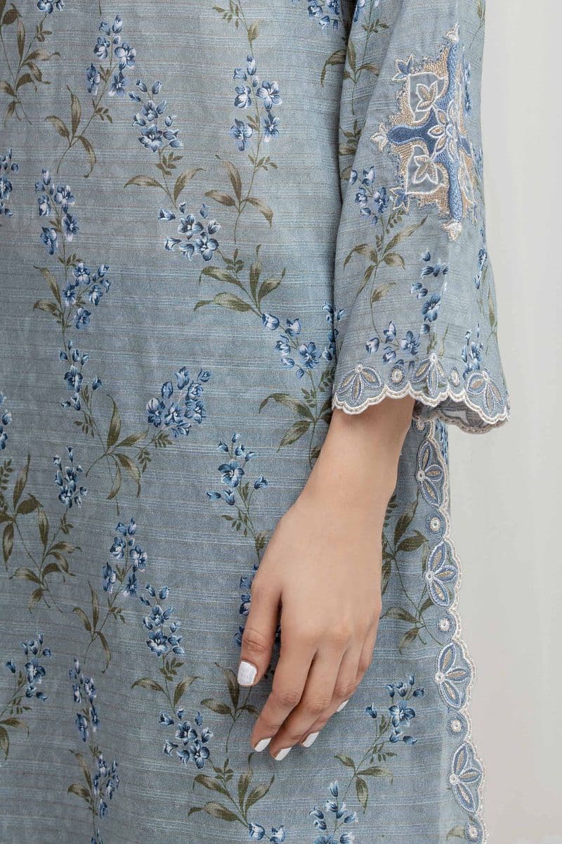 Embroidered Zari Lawn Suit - EWU6V23-33420-3P