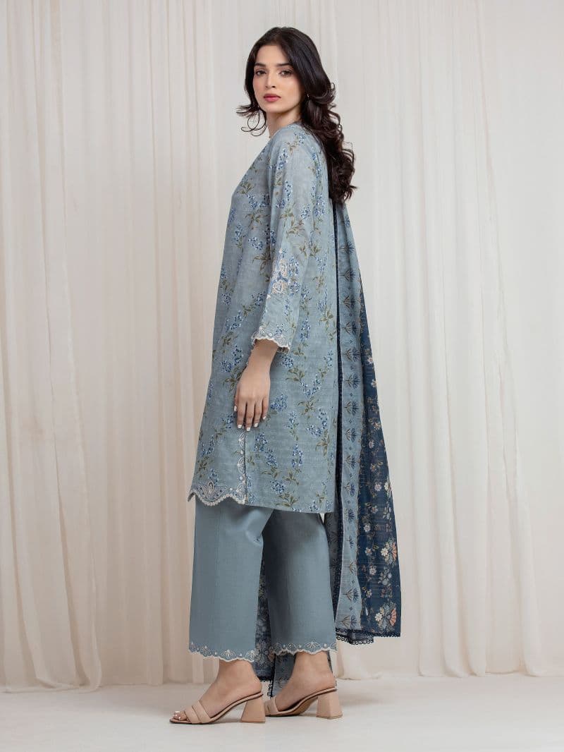 Embroidered Zari Lawn Suit - EWU6V23-33420-3P