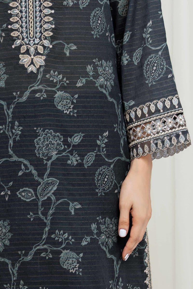 Embroidered Zari Lawn Suit - EWU6V23-33402-3P