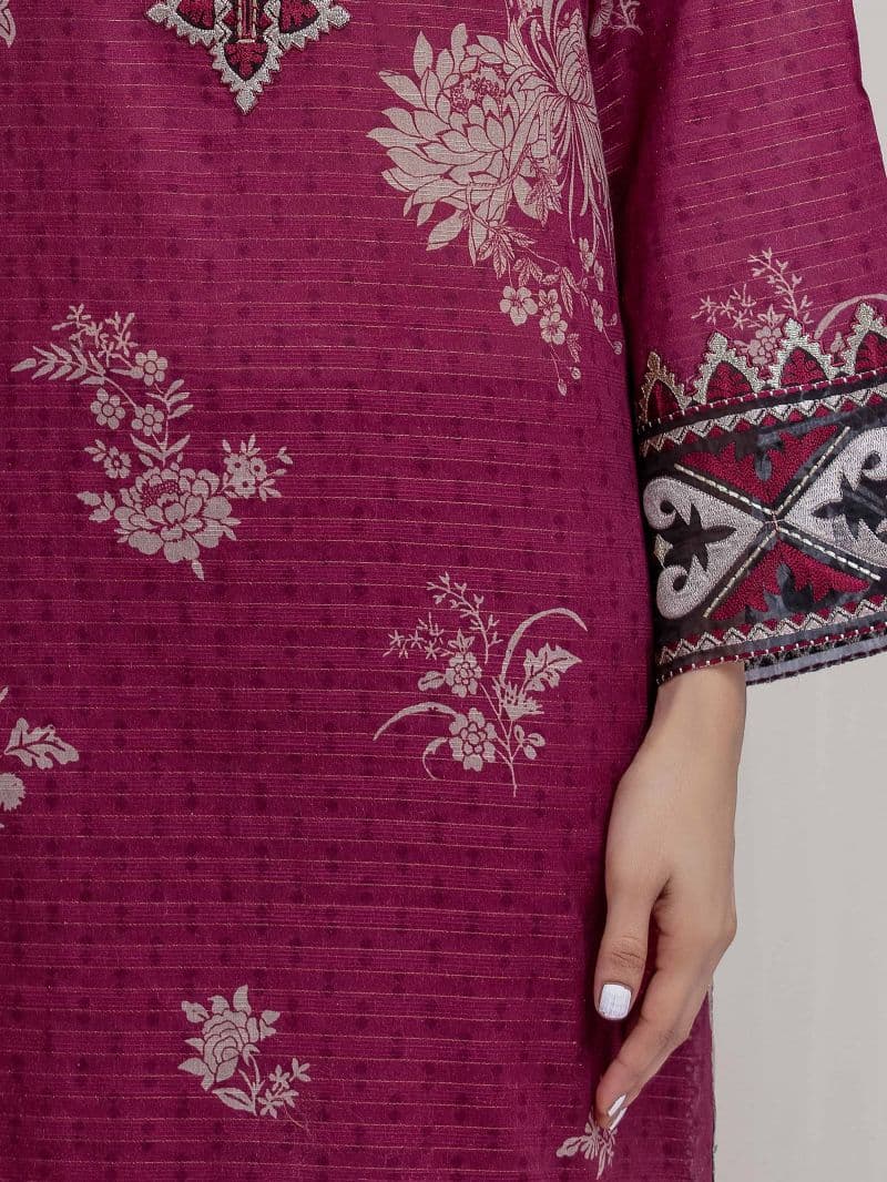 Embroidered Zari Lawn Suit - EWU6V23-33407-3P
