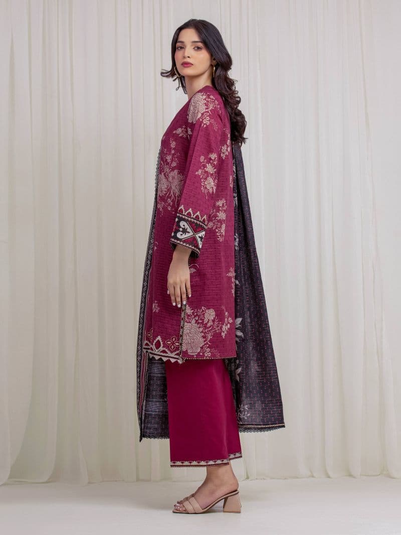 Embroidered Zari Lawn Suit - EWU6V23-33407-3P