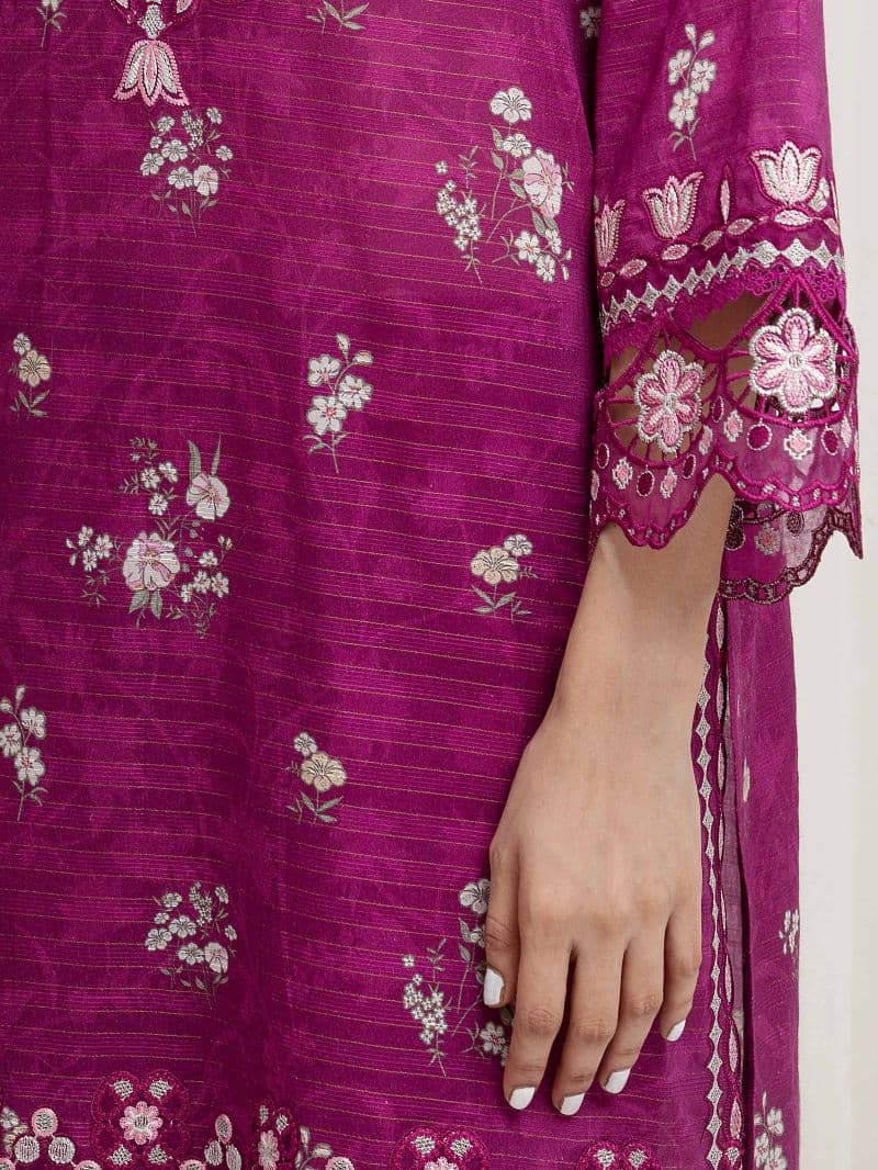 Embroidered Zari Lawn Suit - EWU6V23-33410-3P