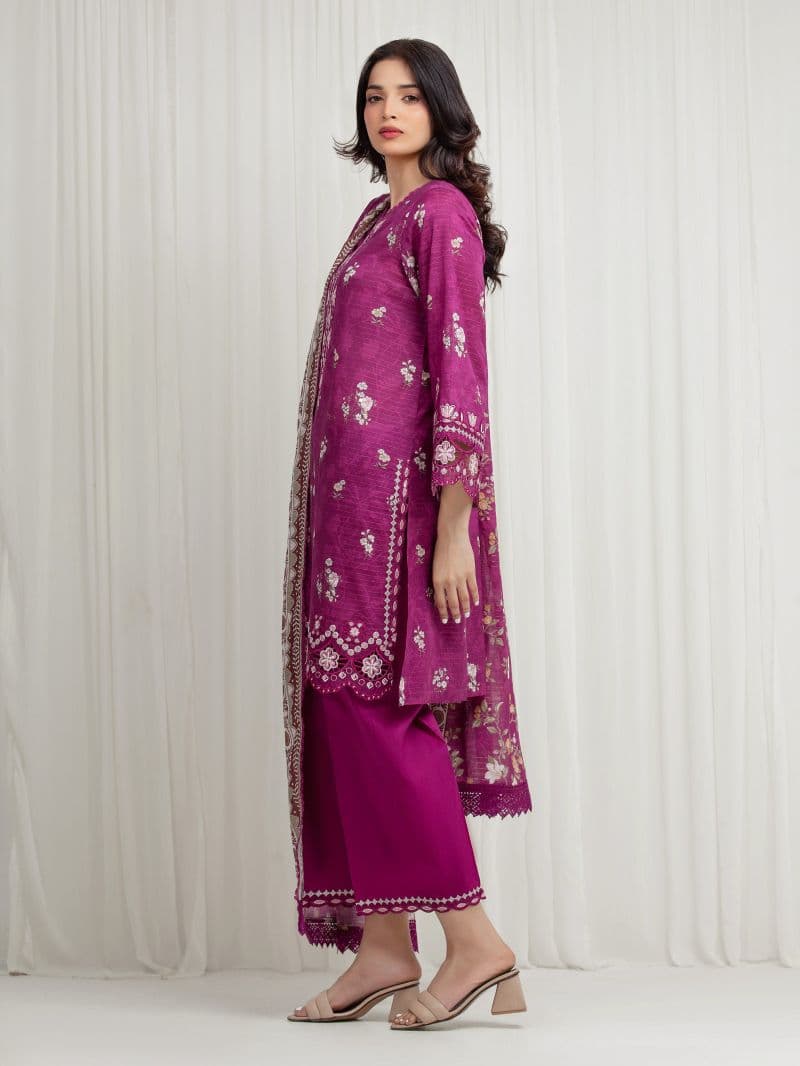 Embroidered Zari Lawn Suit - EWU6V23-33410-3P