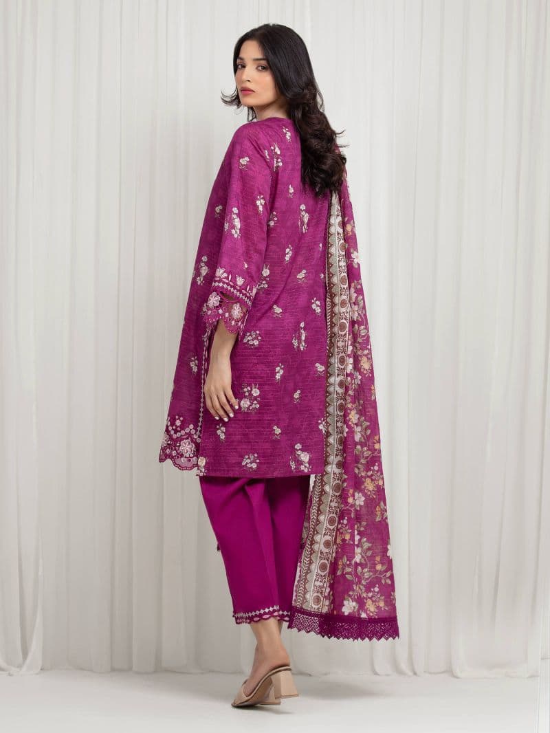 Embroidered Zari Lawn Suit - EWU6V23-33410-3P