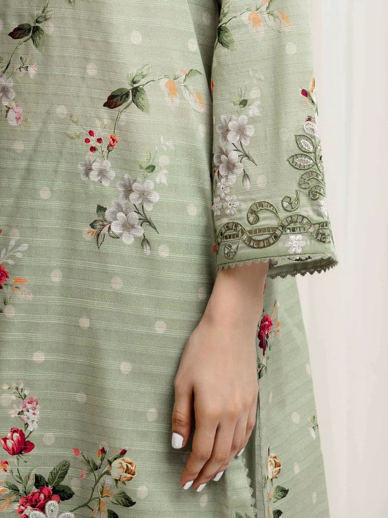Embroidered Zari Lawn Suit - EWU6V23-33405-3P