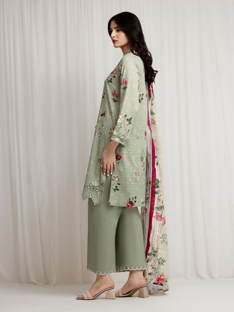 Embroidered Zari Lawn Suit - EWU6V23-33405-3P