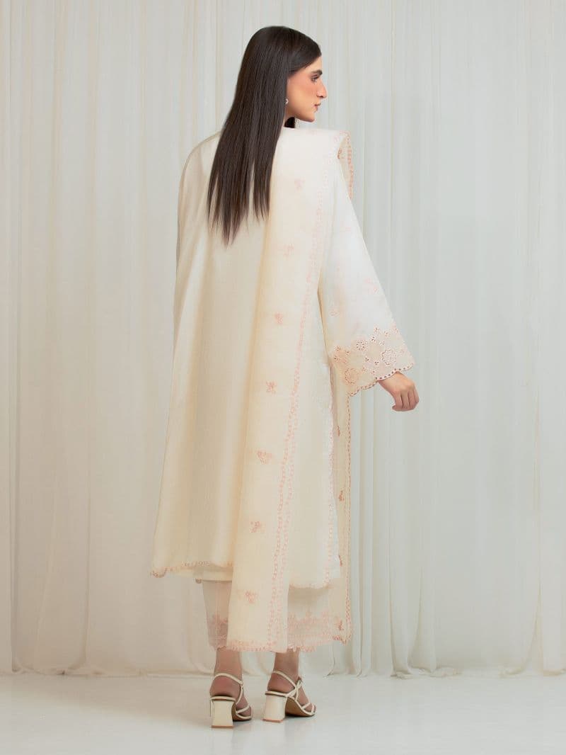 Embroidered Silk Suit - EWU6V24-32103-3P