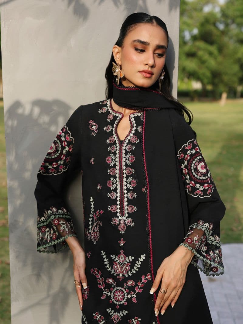 Embroidered Jacquard Suit - EWU6V3-33466-3P thumbnail