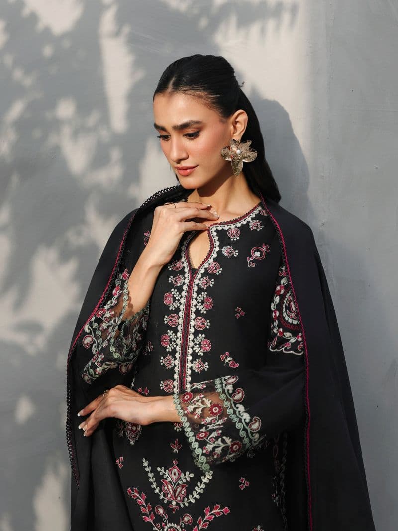 Embroidered Jacquard Suit - EWU6V3-33466-3P thumbnail