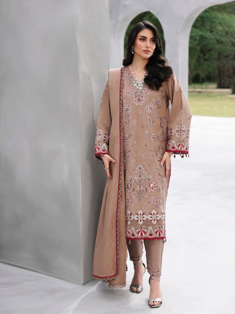Embroidered Jacquard Suit - EWU6V3-33469-3P thumbnail