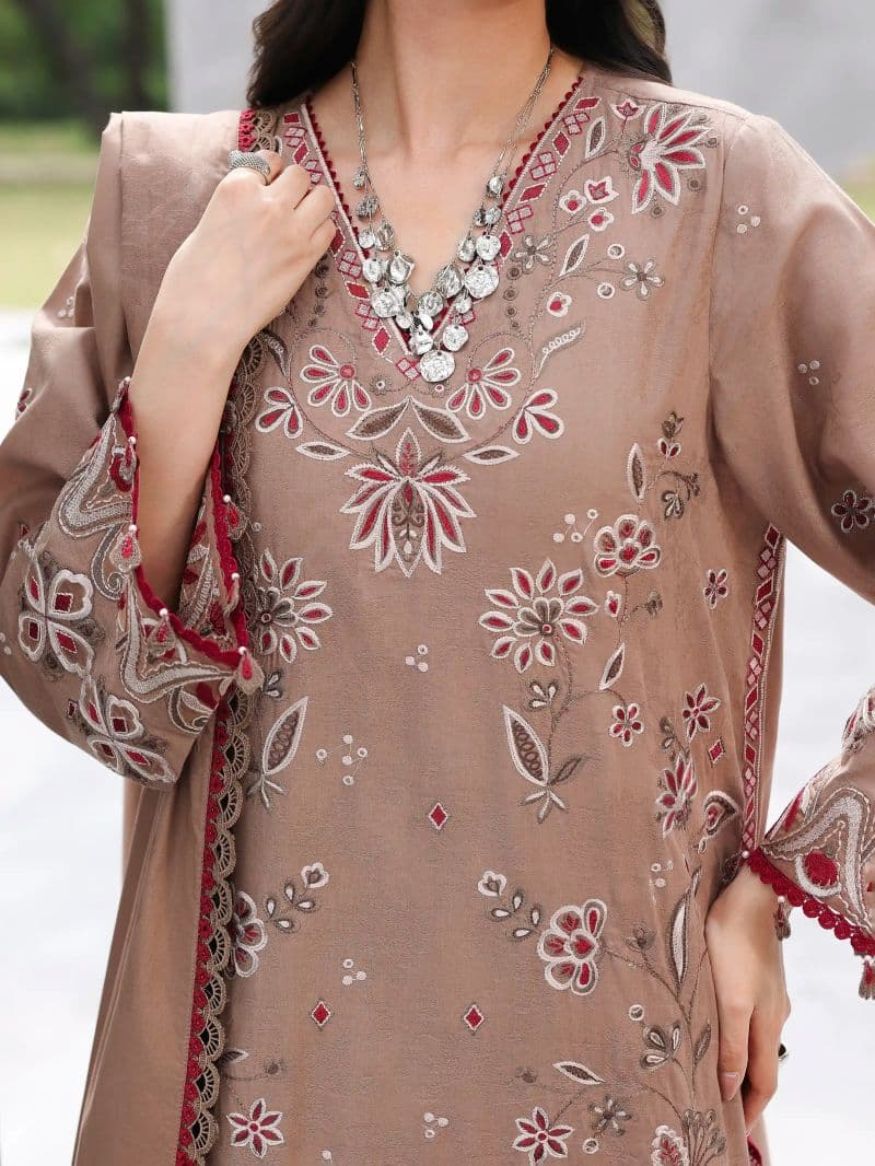 Embroidered Jacquard Suit - EWU6V3-33469-3P thumbnail