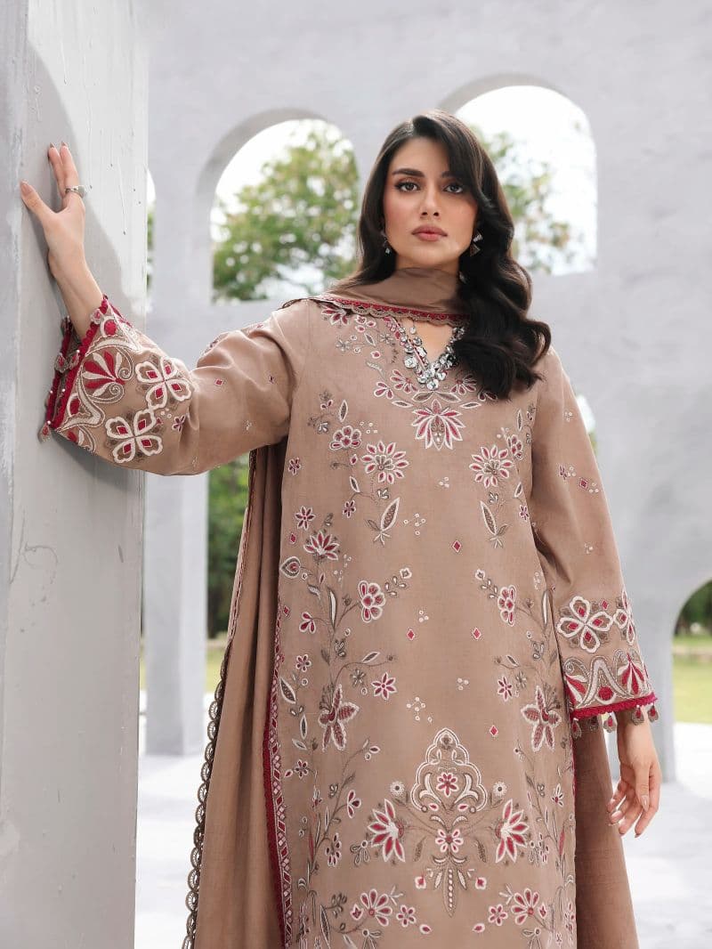 Embroidered Jacquard Suit - EWU6V3-33469-3P thumbnail