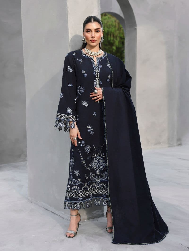 Embroidered Jacquard Suit - EWU6V3-33468-3P thumbnail
