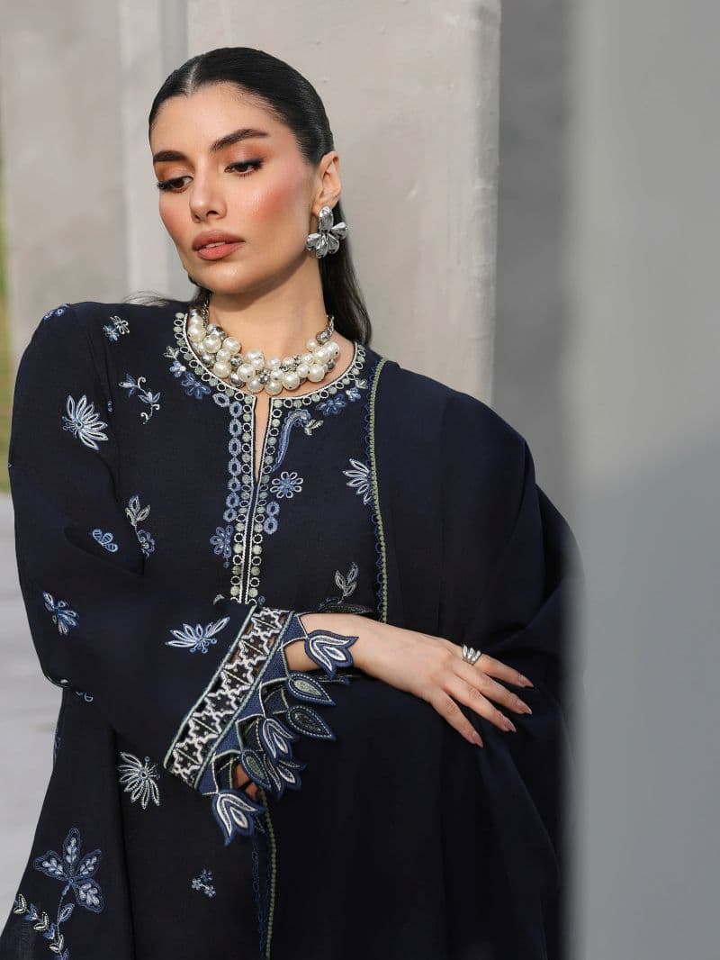 Embroidered Jacquard Suit - EWU6V3-33468-3P thumbnail