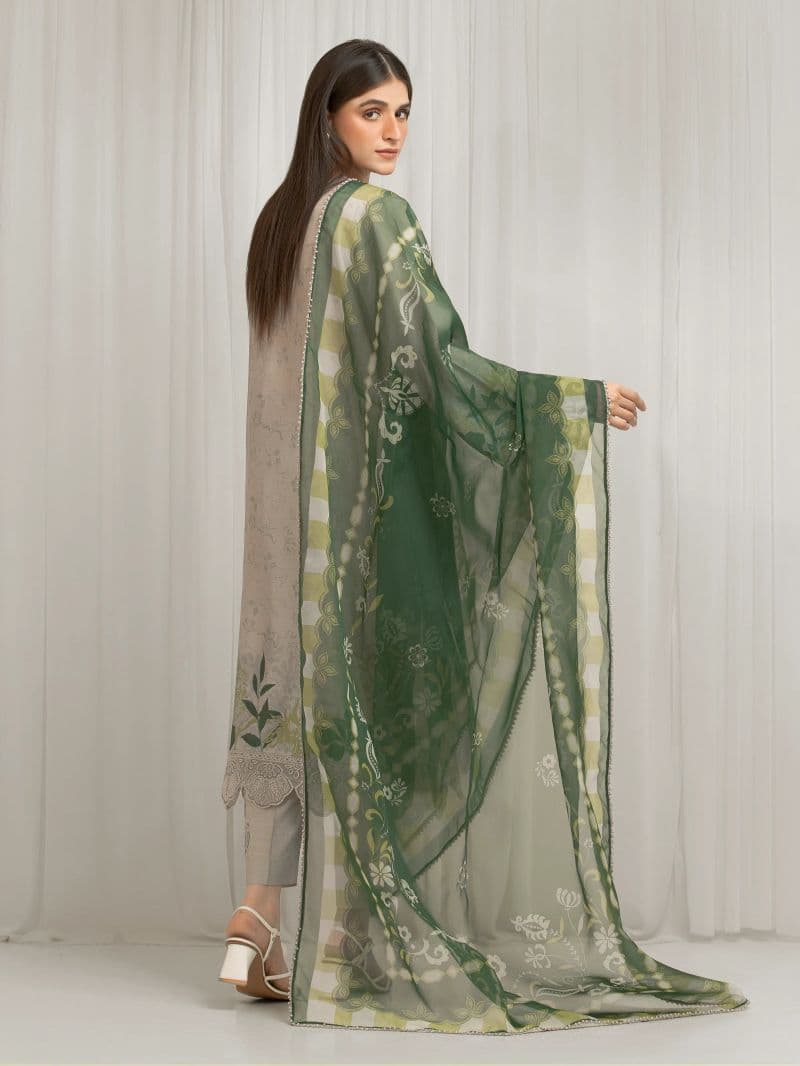 Embroidered Raw Silk Suit - EWU6V16-33534-3P thumbnail