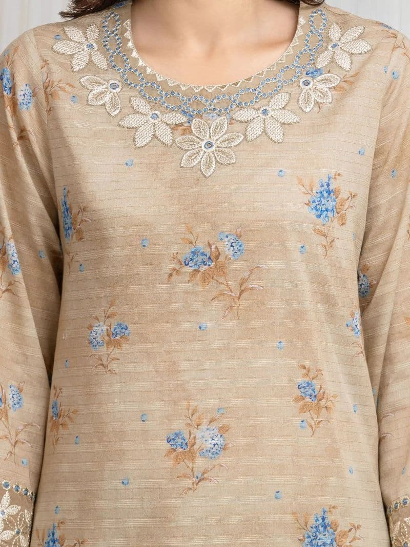 Embroidered Zari Lawn Suit - EWU6V23-33409-3P