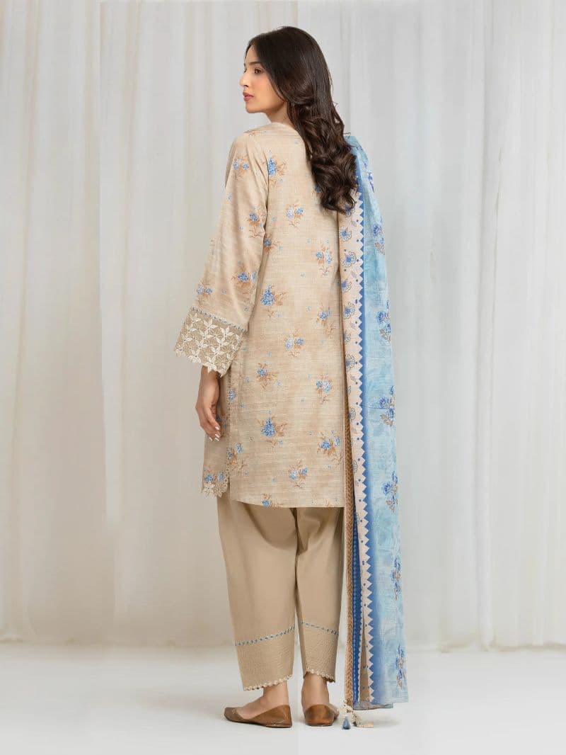 Embroidered Zari Lawn Suit - EWU6V23-33409-3P