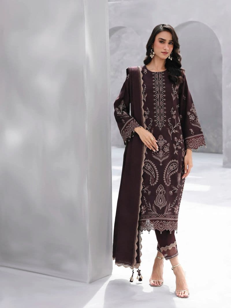 Embroidered Jacquard Suit - EWU6V3-33467-3P thumbnail