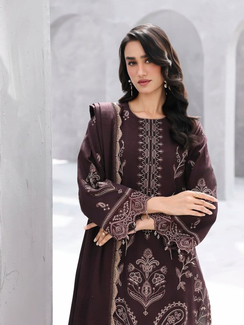 Embroidered Jacquard Suit - EWU6V3-33467-3P thumbnail