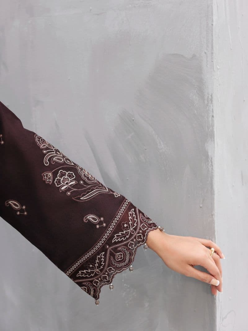 Embroidered Jacquard Suit - EWU6V3-33467-3P thumbnail
