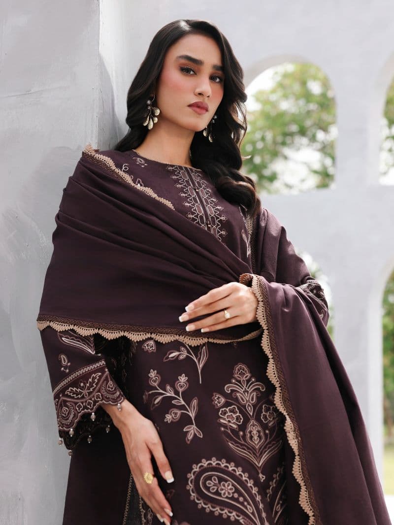 Embroidered Jacquard Suit - EWU6V3-33467-3P thumbnail