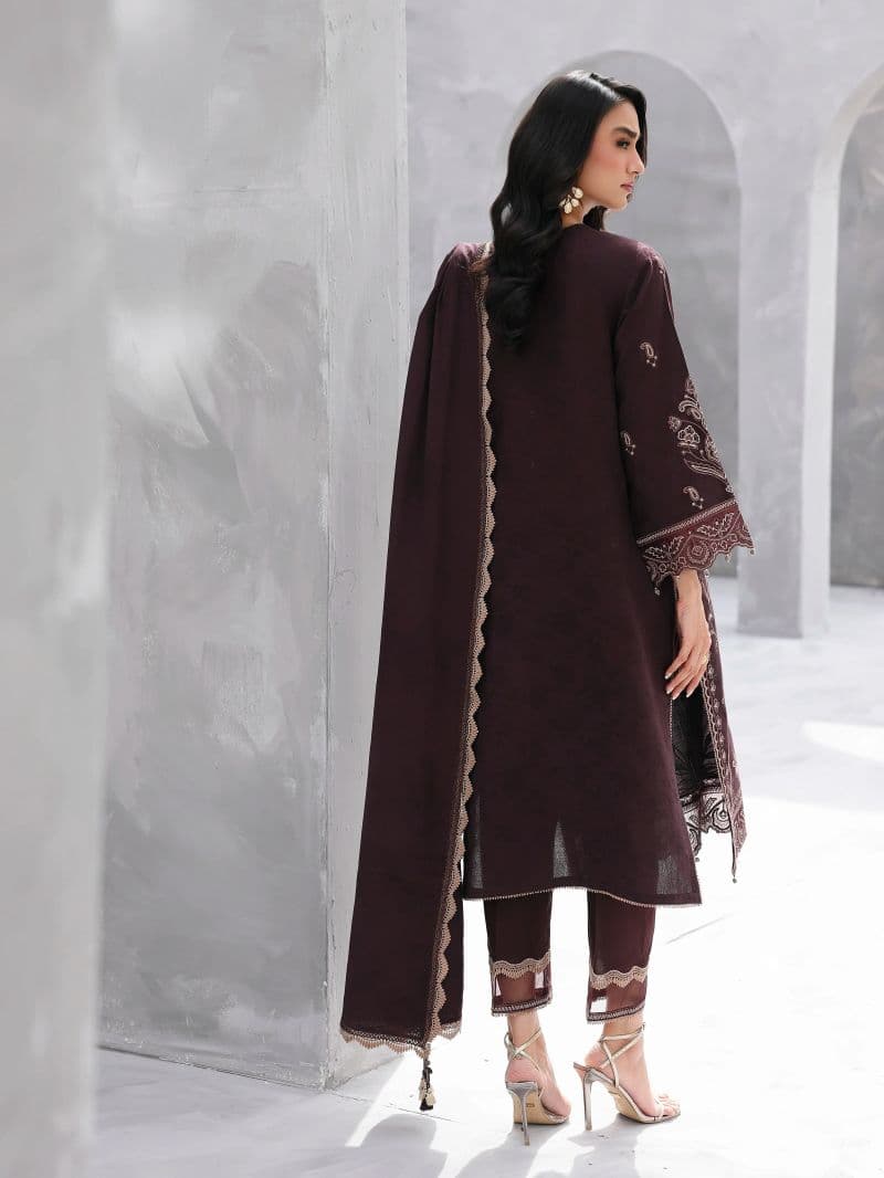 Embroidered Jacquard Suit - EWU6V3-33467-3P thumbnail