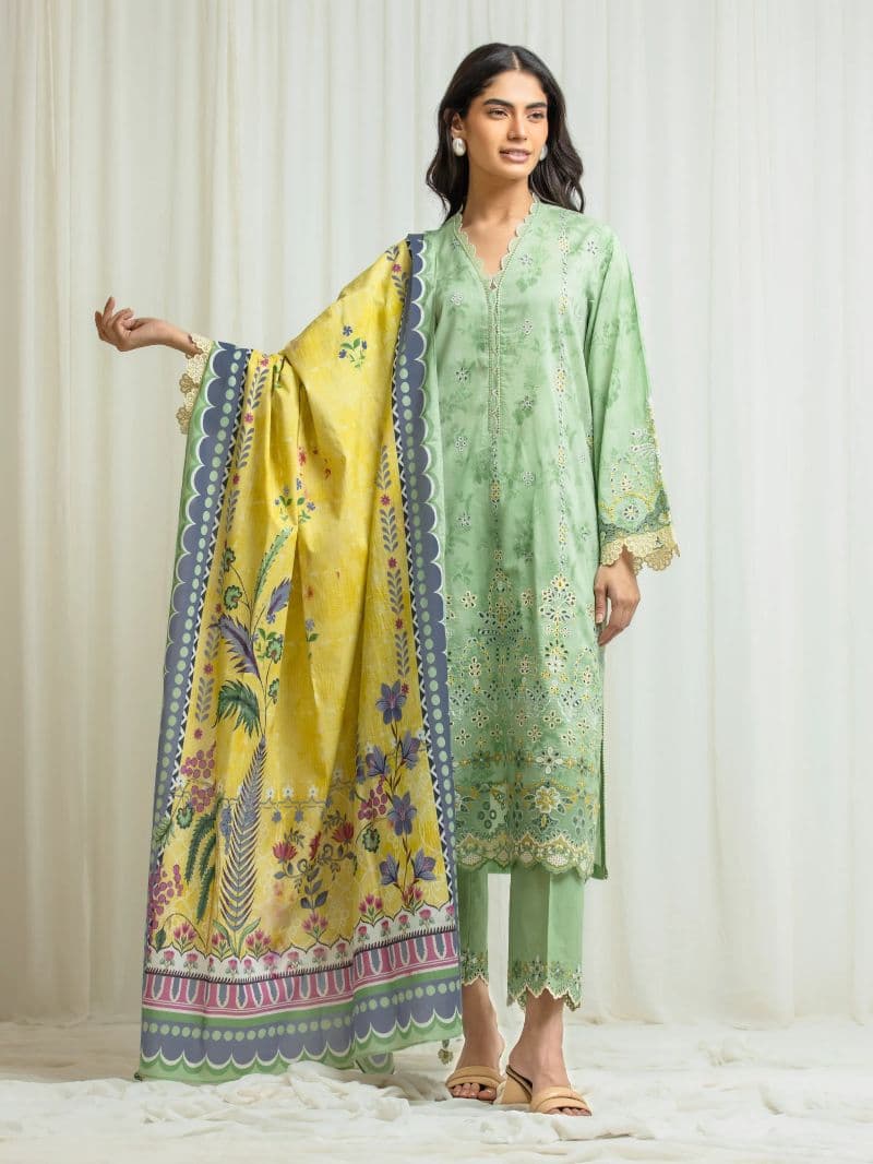 Embroidered Lawn Suit - EWU6V1-33021-3P thumbnail