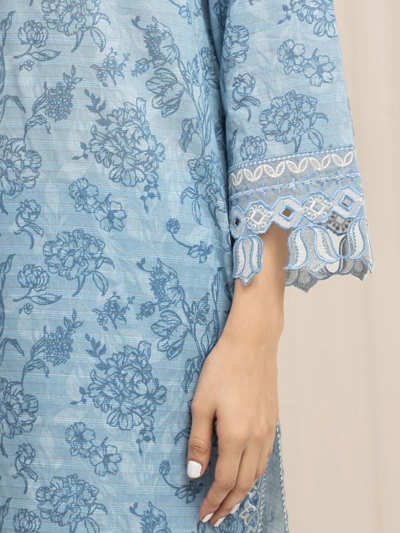 Embroidered Zari Lawn Suit - EWU6V23-33416-3P