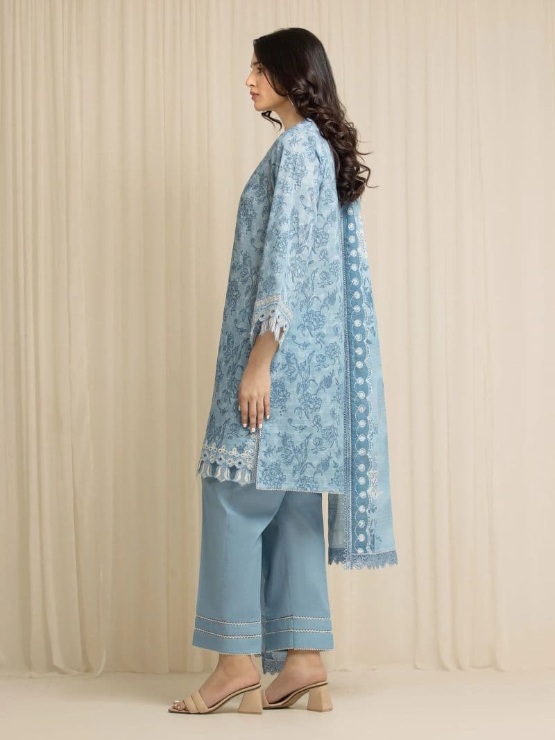 Embroidered Zari Lawn Suit - EWU6V23-33416-3P