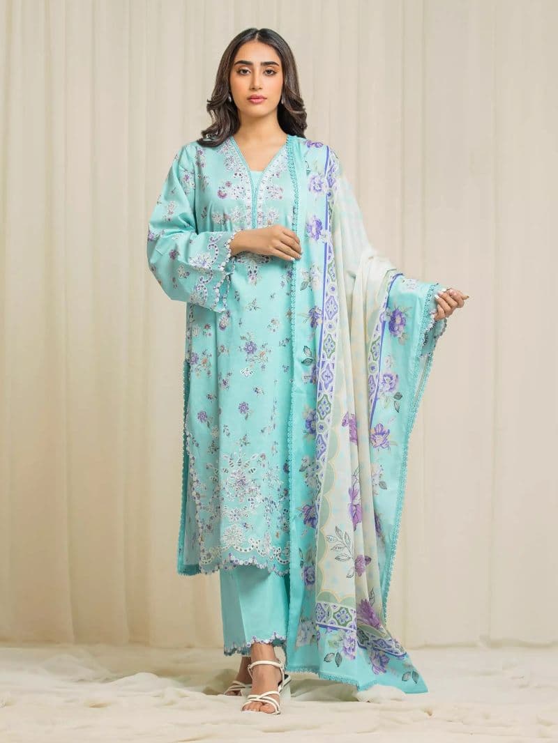 Embroidered Lawn Suit - EWU6V1-33023-3P thumbnail