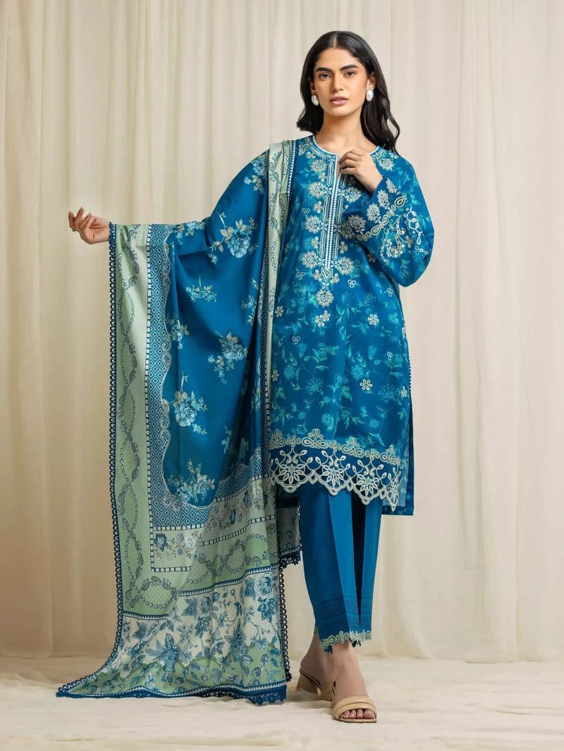 Embroidered Lawn Suit - EWU6V1-33020-3P thumbnail