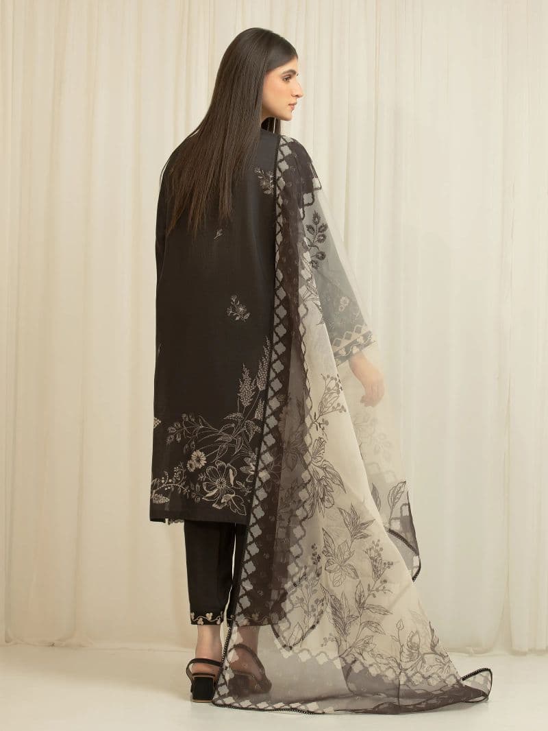 Embroidered Silk Suit - EWU6V16-33536-3P thumbnail