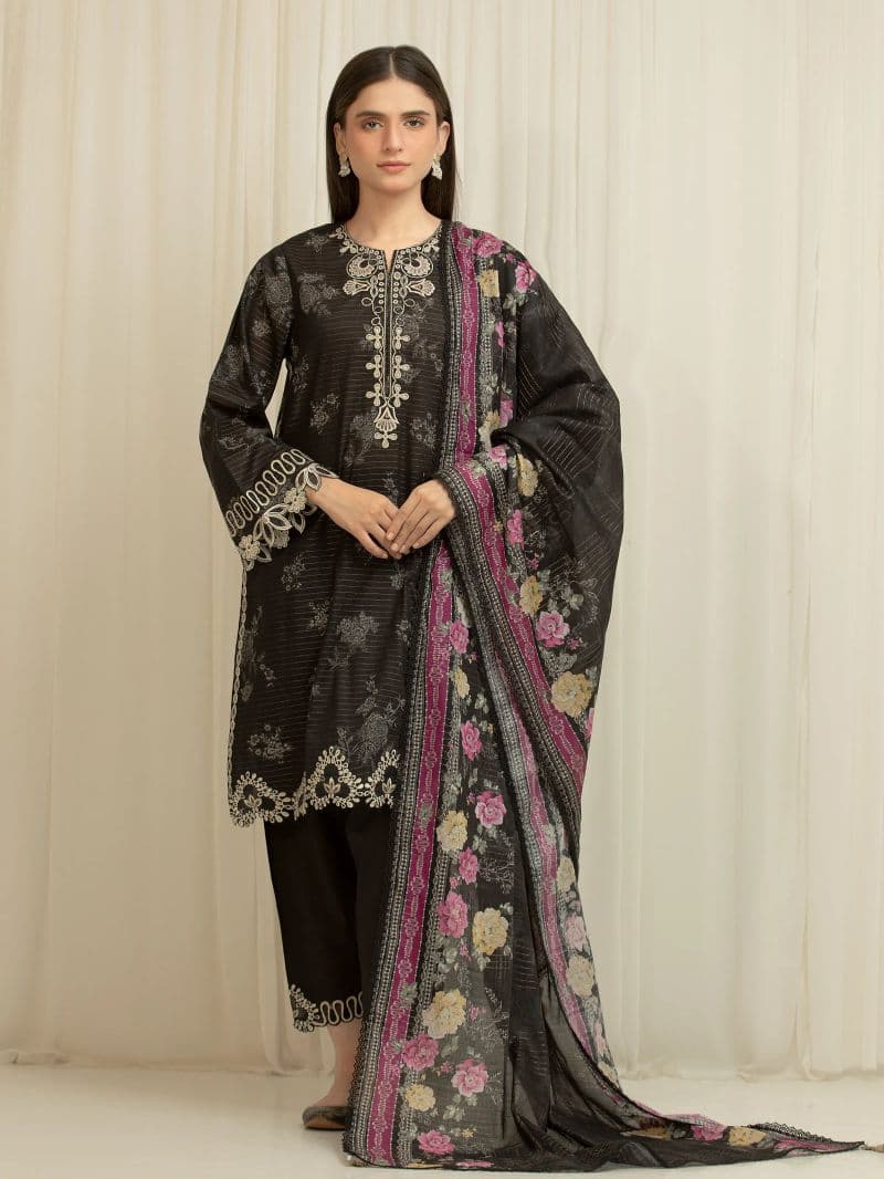 Embroidered Lawn Suit - EWU6V23-33401-3P thumbnail