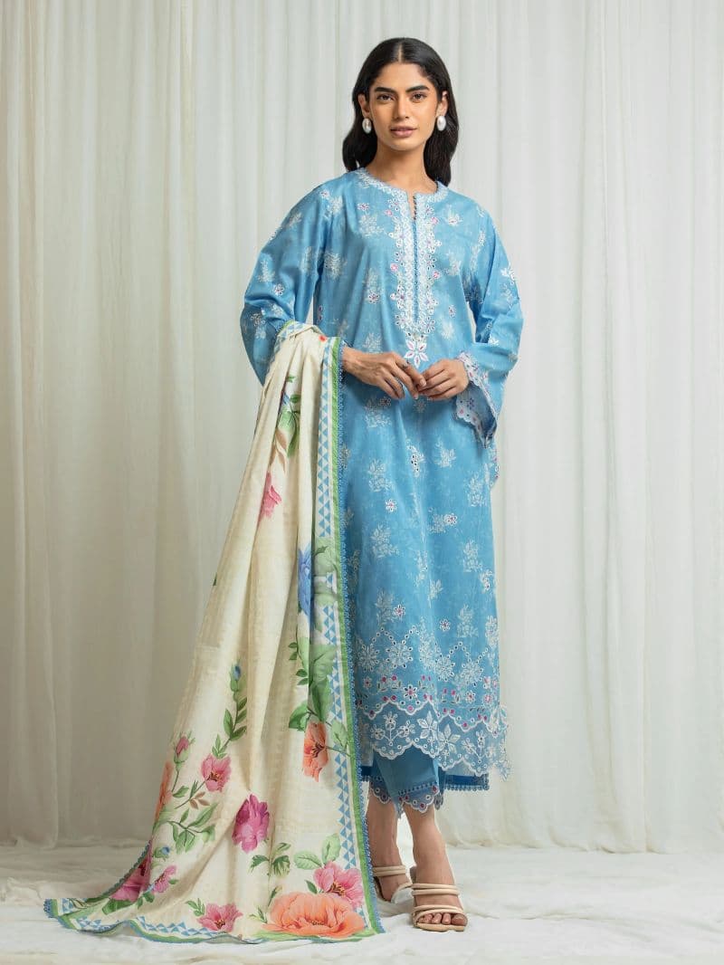 Embroidered Lawn Suit - EWU6V1-33016-3P thumbnail