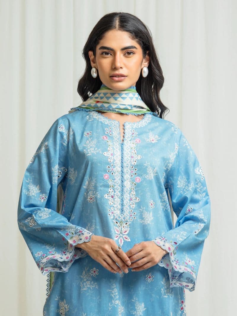 Embroidered Lawn Suit - EWU6V1-33016-3P thumbnail