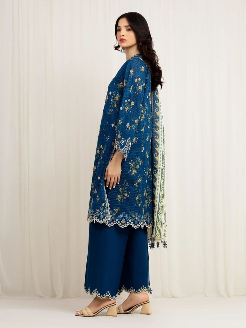 Embroidered Zari Lawn Suit - EWU6V23-33404-3P