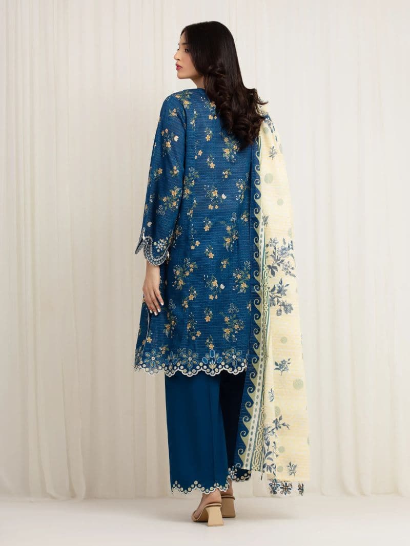 Embroidered Zari Lawn Suit - EWU6V23-33404-3P