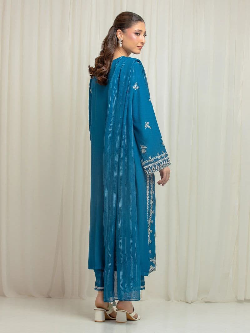Embroidered Karandi Suit - EWU6V22-32093-3P thumbnail