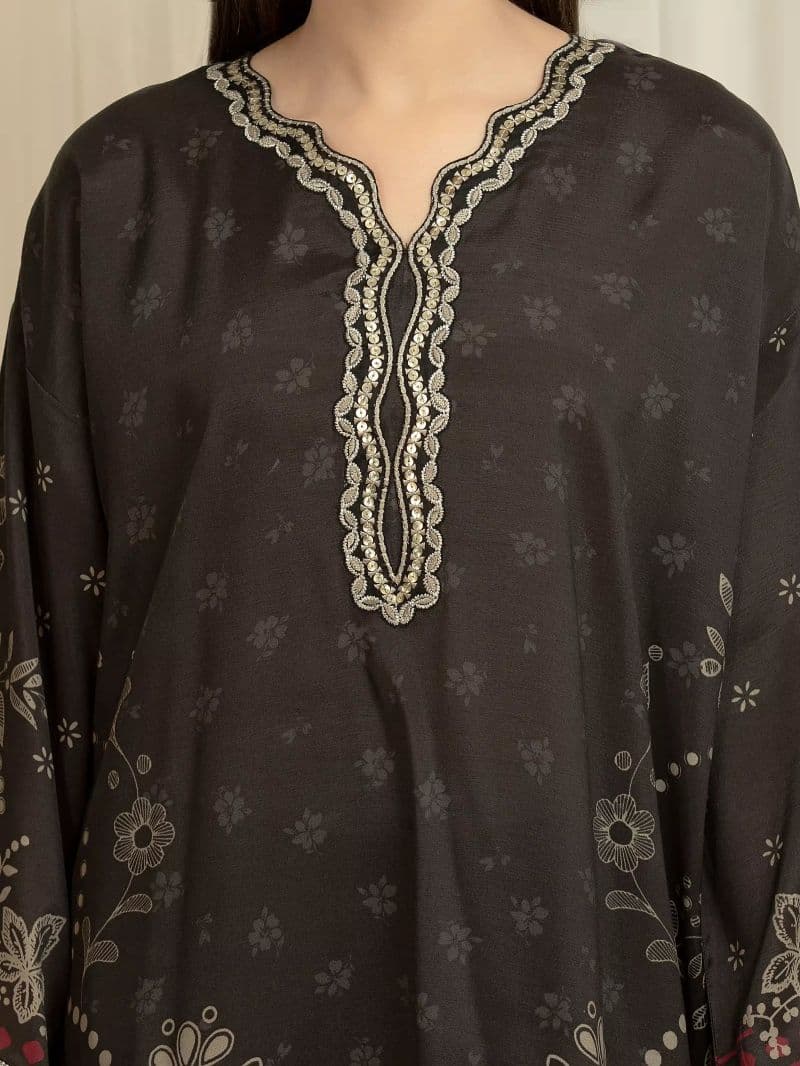 Embroidered Silk Suit - EWU6V16-33535-3P