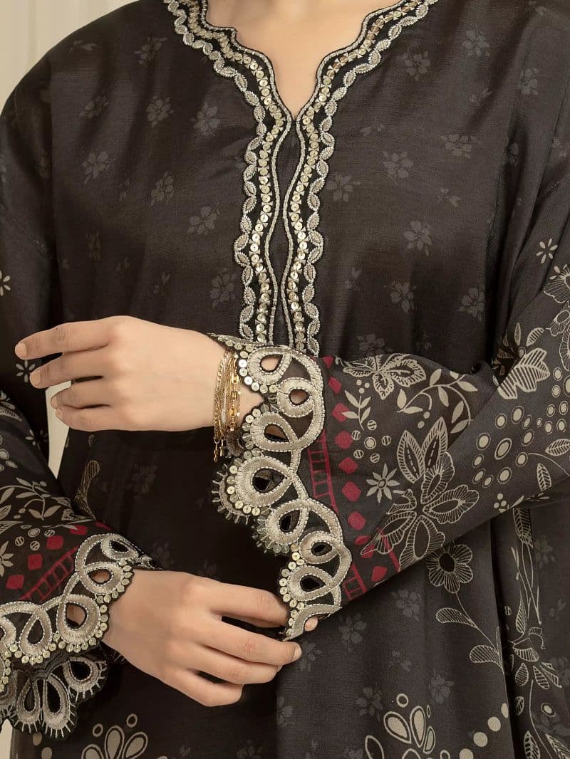 Embroidered Silk Suit - EWU6V16-33535-3P