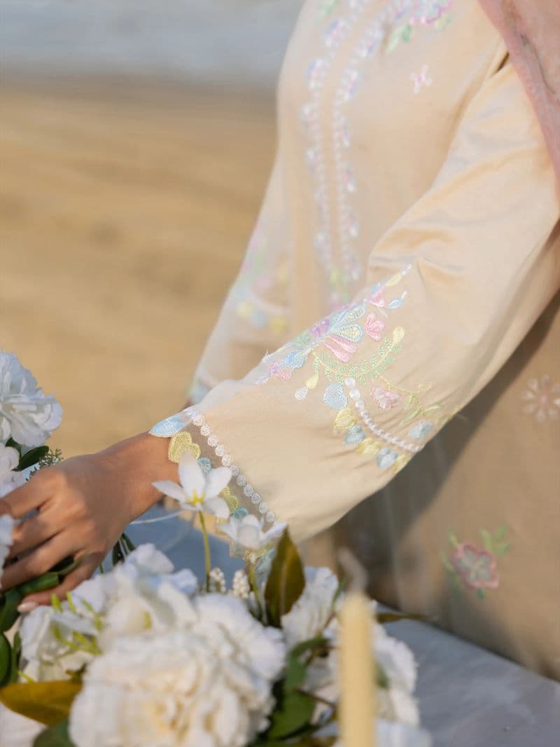 Embroidered Cambric Suit - EWU6V2-33446-3P