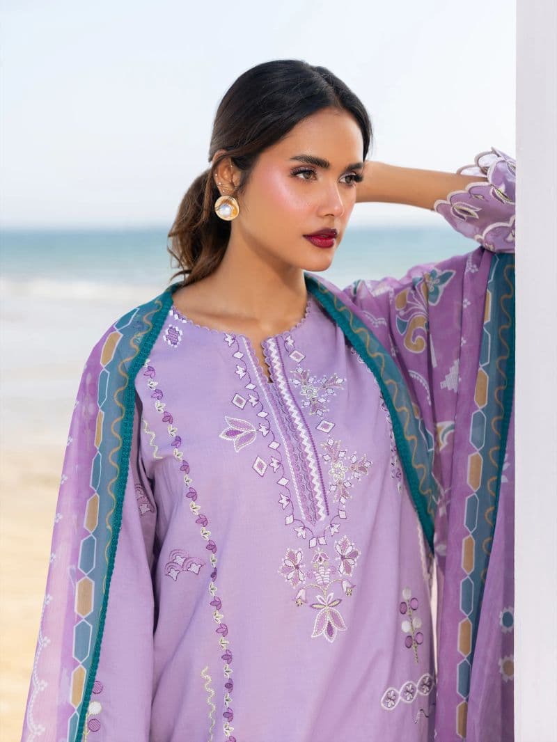 Embroidered Cambric Suit - EWU6V2-33451-3P thumbnail