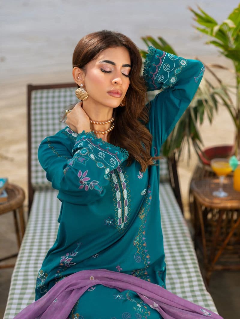 Embroidered Cambric Suit - EWU6V2-33450-3P