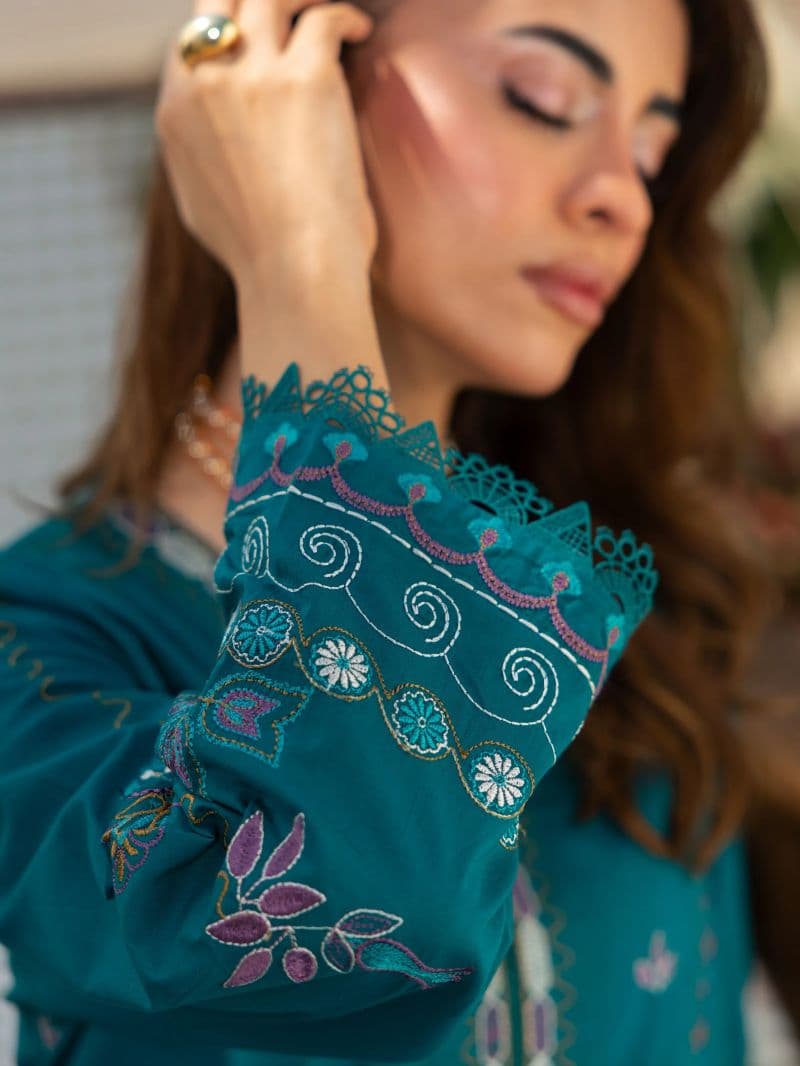 Embroidered Cambric Suit - EWU6V2-33450-3P