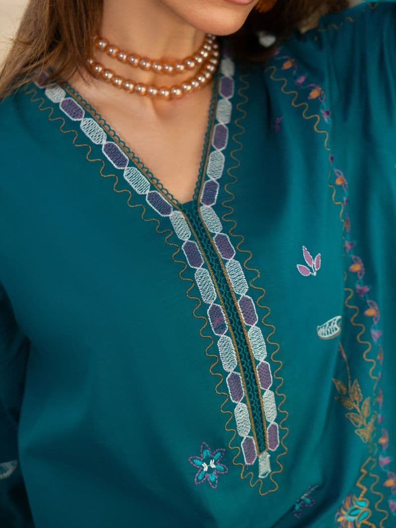 Embroidered Cambric Suit - EWU6V2-33450-3P