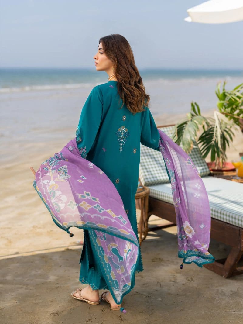 Embroidered Cambric Suit - EWU6V2-33450-3P