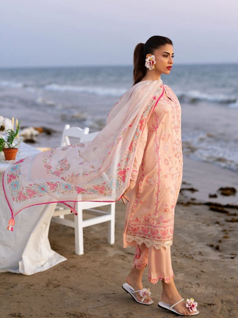 Embroidered Cambric Suit - EWU6V2-33447-3P thumbnail