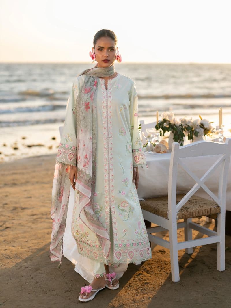 Embroidered Cambric Suit - EWU6V2-33445-3P thumbnail