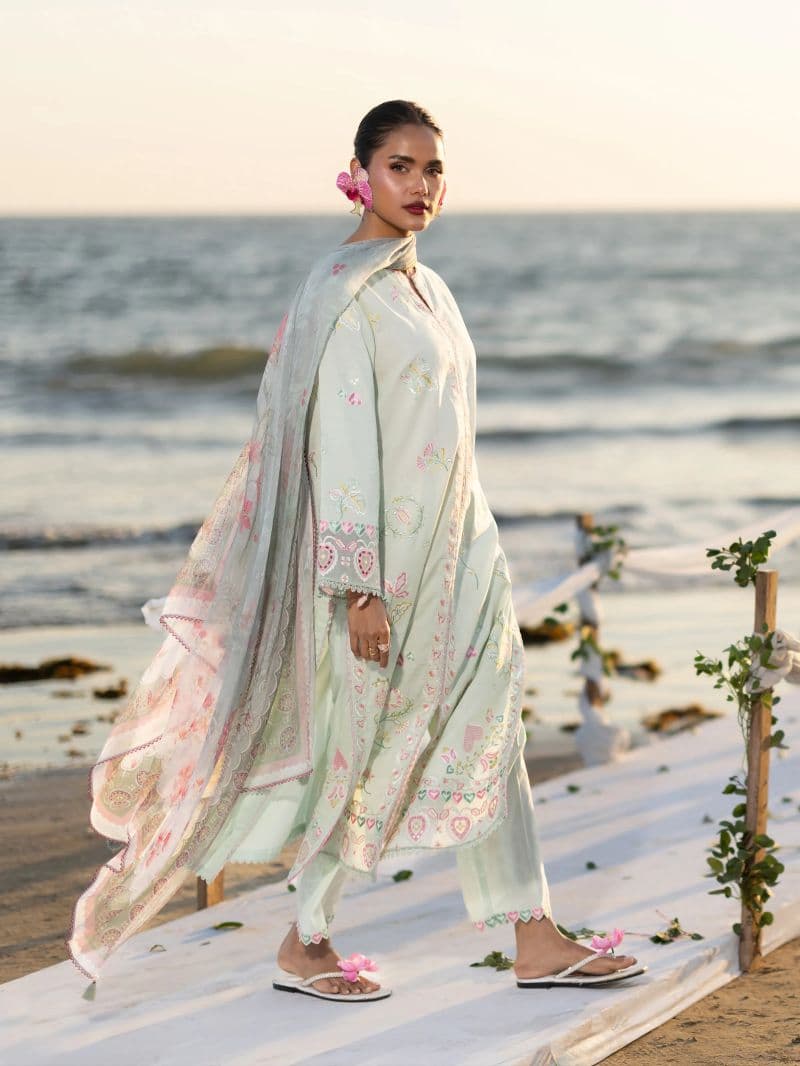 Embroidered Cambric Suit - EWU6V2-33445-3P thumbnail