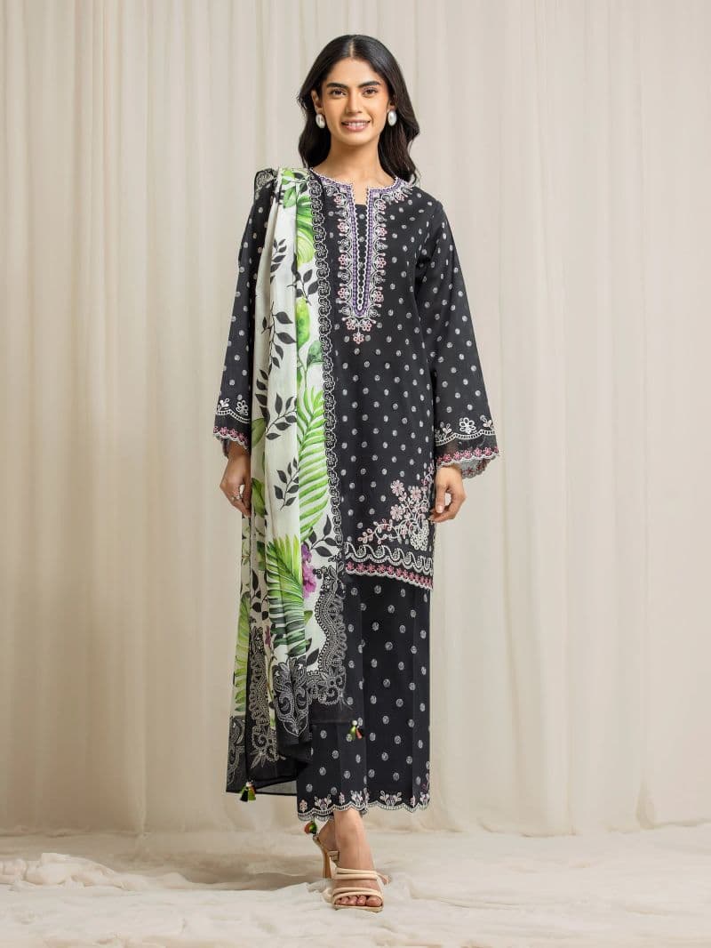 Embroidered Lawn Suit - EWU6V1-33002-3P thumbnail